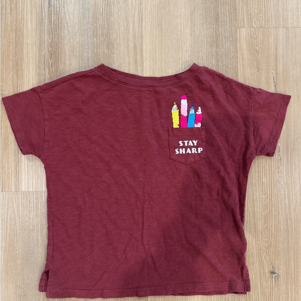 Gap Kids Burgundy Graphic Tee
